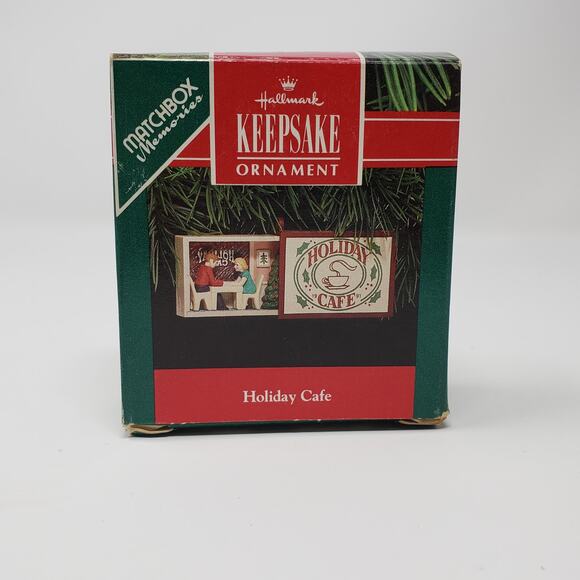 Hallmark 1991 Matchbox Holiday Cafe Handcrafted Keepsake Christmas Ornament - Picture 1 of 8